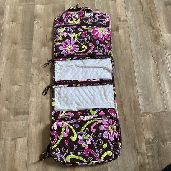 Vera Bradley Purple Punch Travel Organizer Hanging Clear Pockets Floral RETIRED - Picture 5 of 11